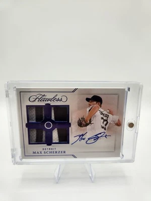Max Scherzer 2022 Flawless Patch On Card Auto 1/7 Tigers Blue Jays - Image 1 of 2