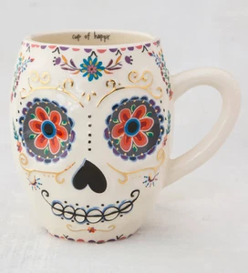 Natural Life Folk Sugar Skull Mug Novelty Mug - Picture 1 of 3
