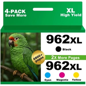 Paquete combinado de cartuchos de tinta 962XL de repuesto para HP 962 XL 4 Pack (HP962XL HP9... - Imagen 1 de 7