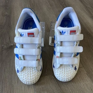 adidas Superstar x LEGO Shoes US 2.5 Cloud White/ Core Blue - Picture 1 of 10