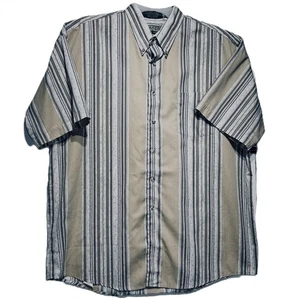 Mocassini By Reed St James Uomo XL Manica Corta Cotone Camicia Antirughe Marrone - Foto 1 di 6