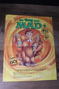 Tang Mad Magazine 1997 promo ad laminated Alfred E. Neuman chimp twist - Picture 1 of 2