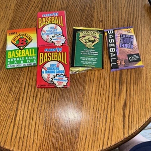91 And 94 New Factory Sets Baseball Cards, 1 Bowman, 2 Fleer, 1 Conlon, 1 Topps - Picture 1 of 1
