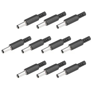 10pcs 5.5mm x 2.1mm Straight Male DC Power Jack Solder Connector Adapter - Picture 1 of 4