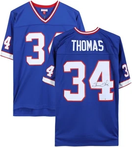 Thurman Thomas Buffalo Bills Signed Mitchell & Ness Blue Replica Jersey - Picture 1 of 6