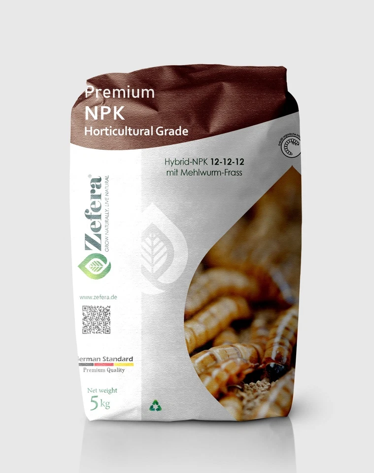 Dünger NPK 12 12 12 Hybrid Smart Mit Mehlwürmer Kot Schnell-langsam Wirkung 5kg - Bild 1 von 1