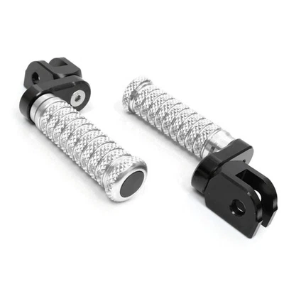 Silver M-Grip Front 1" Extended Foot Pegs For Ducati 848 /R 08 09 10 11 12 13 - Image 1 of 4