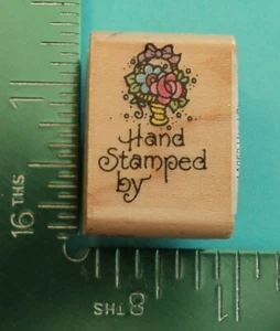 Stampendous HAND STAMPED BY Saying with FLOWERS Rubber Stamp - Picture 1 of 2