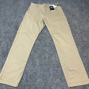 NEW Lee Pants Mens 31 Khaki Slim Straight Mid Rise Active Stretch Moisture Wick - Picture 1 of 11