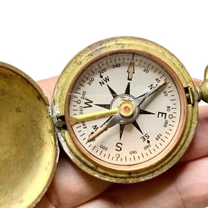 USCE Compass, by Taylor, Brass case, Flip top, Engineering, Hiking, Camping - Picture 1 of 3