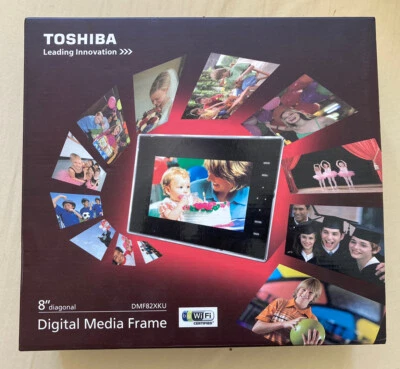 New Toshiba DMF82XWU 8" Digital Media Frame, BLACK, Wi-Fi, SD, USB, Speakers - Image 1 of 4