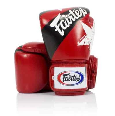 Luva de boxe Fairtex BGV1 Muay Thai estrelas vermelha (16 oz) - Imagem 1 de 2
