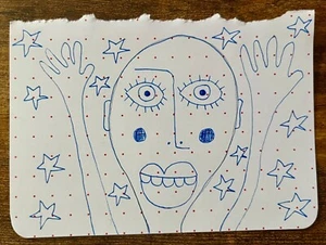 Original Drawing/Painting by Jay Snelling - Outsider Art Brut. The Dance - Picture 1 of 1