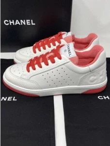 Chanel Sneakers 22P White & Red NIB 39 - Picture 1 of 7