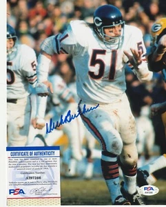 DICK BUTKUS CHICAGO BEARS PSA AUTHENTICATED ACTION SIGNED 8x10 - Picture 1 of 1