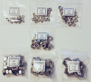 Yamaha RD400F - Kit de tuercas hexagonales - M3 a M12 (x115) - Imagen 1 de 1