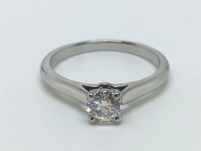 Anillo solitario redondo Cartier diamante platino 0,31 ctw caja certificado GIA  Foto 1 de 4