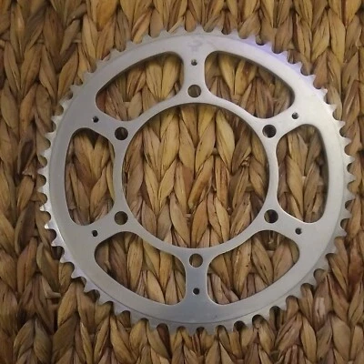 [a26] Anillo de cadena Stronglight vintage cromado 52t 6 pernos 116bcd Foto 1 de 3