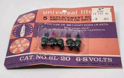 Vintage Universal Miniature Lights Replacement Lamps  6-8 Volt Canada - Image 1 of 3