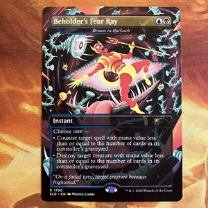 MTG Borderless Beholder's Fear Ray - Drown in the Loch SLD: X D&D NM Rare!! - Picture 1 of 2