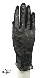 Sheer Black Lace Touch Screen Gloves Party Dress Up Prom Retro Fashion - Hey Viv - Picture 1 of 5