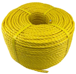 8mm Yellow Polypropylene Rope x 220 Metres Cheap Nylon Rope Poly Rope Coils - Picture 1 of 4