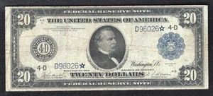FR. 978* 1914 $20 *STAR* FRN FEDERAL RESERVE NOTE CLEVELAND, OH VERY FINE - Picture 1 of 2