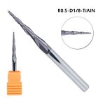 End Mill 2 Flutes Drill Bit Cnc Tungsten Carbide Ball Nose Tapered Tool Parts Uk