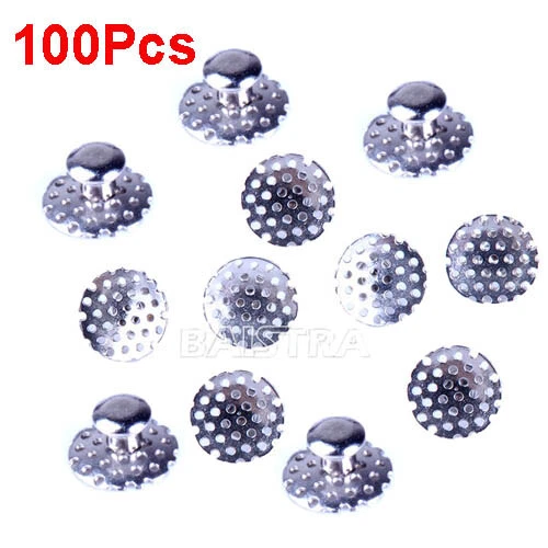 50x AZDENT Dental Orthodontic Bondable Hole Lingual Button Mesh Base Tomy Type