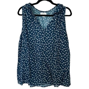 Top Catarina Velvet by Graham & Spencer Cuello Dividido en Azul Abeto Talla L Nuevo con Etiquetas - Imagen 1 de 7