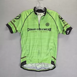 Canari Cycling Jersey Men Cyclewear Full Zip Sz S/M Graphic Pouch Pocket - Picture 1 of 9