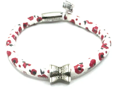 Brazalete de cuero Brighton Field of Poppies Flowers Woodstock 8 pulgadas nuevo con etiquetas + Marrakech Foto 1 de 4
