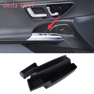 Front Door Net Pocket Storage Box Organizer For Benz E Class W214 2024 ABS Black - Picture 1 of 8