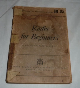 Electronics Handbook Radio for Beginners Illus. Guide War Department Waves 1944 - Picture 1 of 11