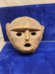 MASCHERA LEGNO SCIAMANI DANZANTI NEPALESE VINTAGE MASCHERA DE DANSE 1930!! - Foto 1 di 4