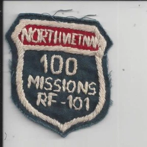 "PATCH USAF REPRODUKTION RF-101 100 MISSIONEN NORDVIETNAM 2 1/2" - Bild 1 von 2