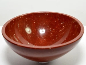 Taza de jaspe rojo roto de 83 mm copa de piedras preciosas pulidas a mano India - Imagen 1 de 4