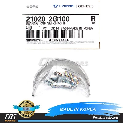 ⭐GENUINE⭐ Crankshaft Main Bearing for 06-21 Hyundai Kia 2.0L 2.4L 210202G100✅✅ Foto 1 de 2