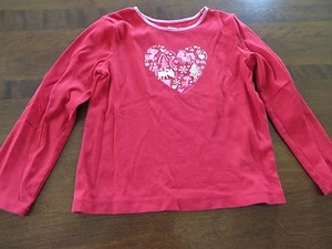 Carters Girls Red Long Sleeve Embroidered Appliqued Shirt Top Size 5 EUC - Picture 1 of 3