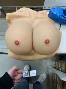 Silicone Fake Boobs Crossdresser Breast Forms Breastplates For Drag Queen H Cup - Picture 1 of 10