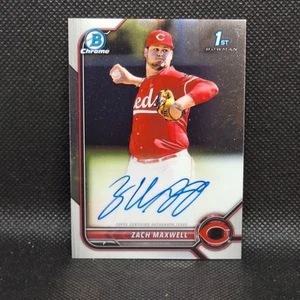 Bowman Chrome Draft 2022 Zach Maxwell Auto 1° Cincinnati Reds Rookie - Foto 1 di 2