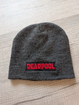 Gorro Deadpool Marvel Gris Carbón Tejido Sombrero Calavera 2017 OSFA Bordado Foto 1 de 3