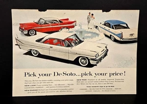 Página de publicidad 1958 de revista, De-Soto Chrysler V8, Firedome, Firesweep - Imagen 1 de 1