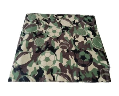 Tela deportiva de franela de algodón camuflaje 1,4 yardas 46x43 verde marrón niño bebé Foto 1 de 4