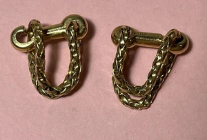 BOUCHERON PARIS 18k Yellow Gold Mariner Rope Motif Cufflinks 1970s Vintage - Picture 1 of 10