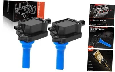 Engine Ignition Coil Pack Compatible with Kia Sephia 1998-2001, Pack of 2 Foto 1 de 4
