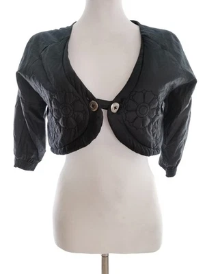 CREAM Womens Bolerko Kardigan Haft Czarny Rękaw 3/4 Bawełna 100% 8/10 (36) W - Image 1 of 4