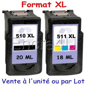 Cartouches D'encre Compatibles Canon MP282 - Lot PG510 XL + CL511 XL - Marque Encre4U - Neuf