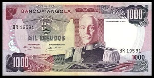 🇦🇴 Angola, 1000 escudos, 1972, P-103, * Marechal Carmona *** - Zdjęcie 1 z 2