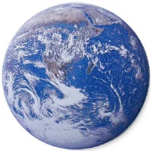 BLUE MARBLE DOMED SHAPE 2022 3 oz  Pure Silver Proof Coin Fiji - Picture 1 of 4